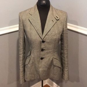 Ralph Lauren purple label houndstooth blazer